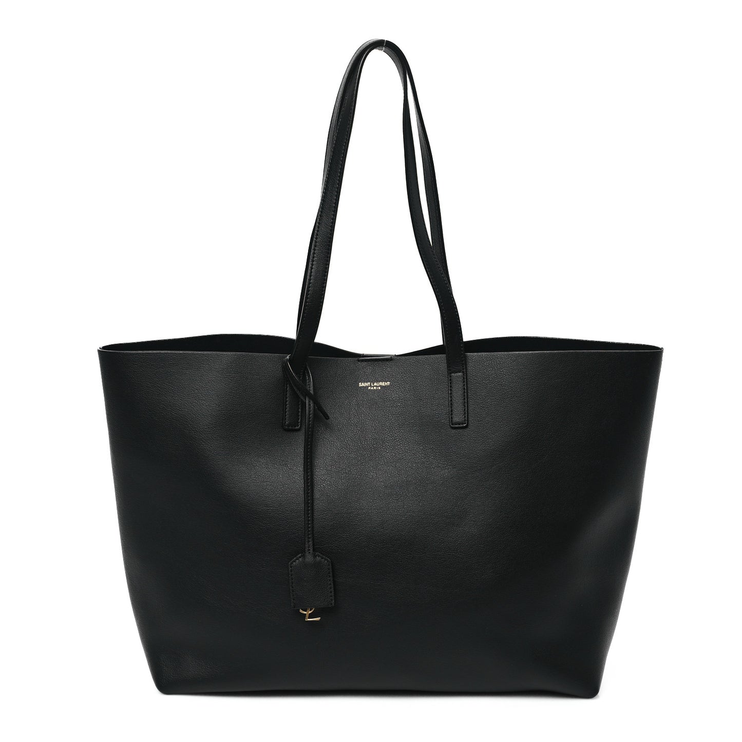 Calfskin Large Shopping Tote Black