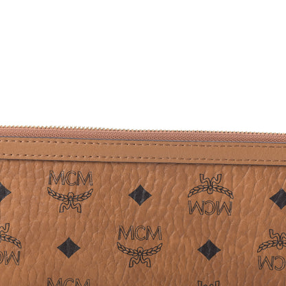 MCM Visetos Medium Stark Wristlet Pouch Cognac 10 of 10