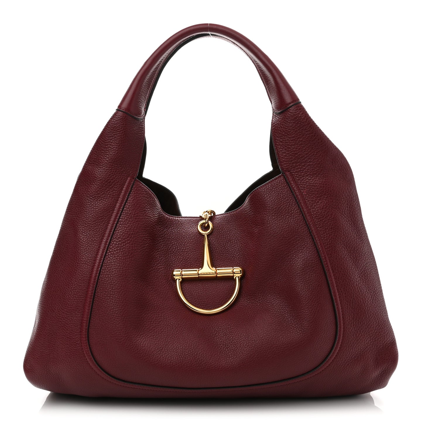 Grained Calfskin Softbit Maxi Shoulder Bag Rosso Ancora Red