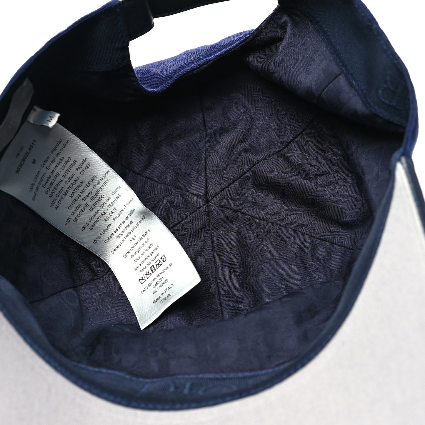 Cotton Embroided Baseball Cap M Blue