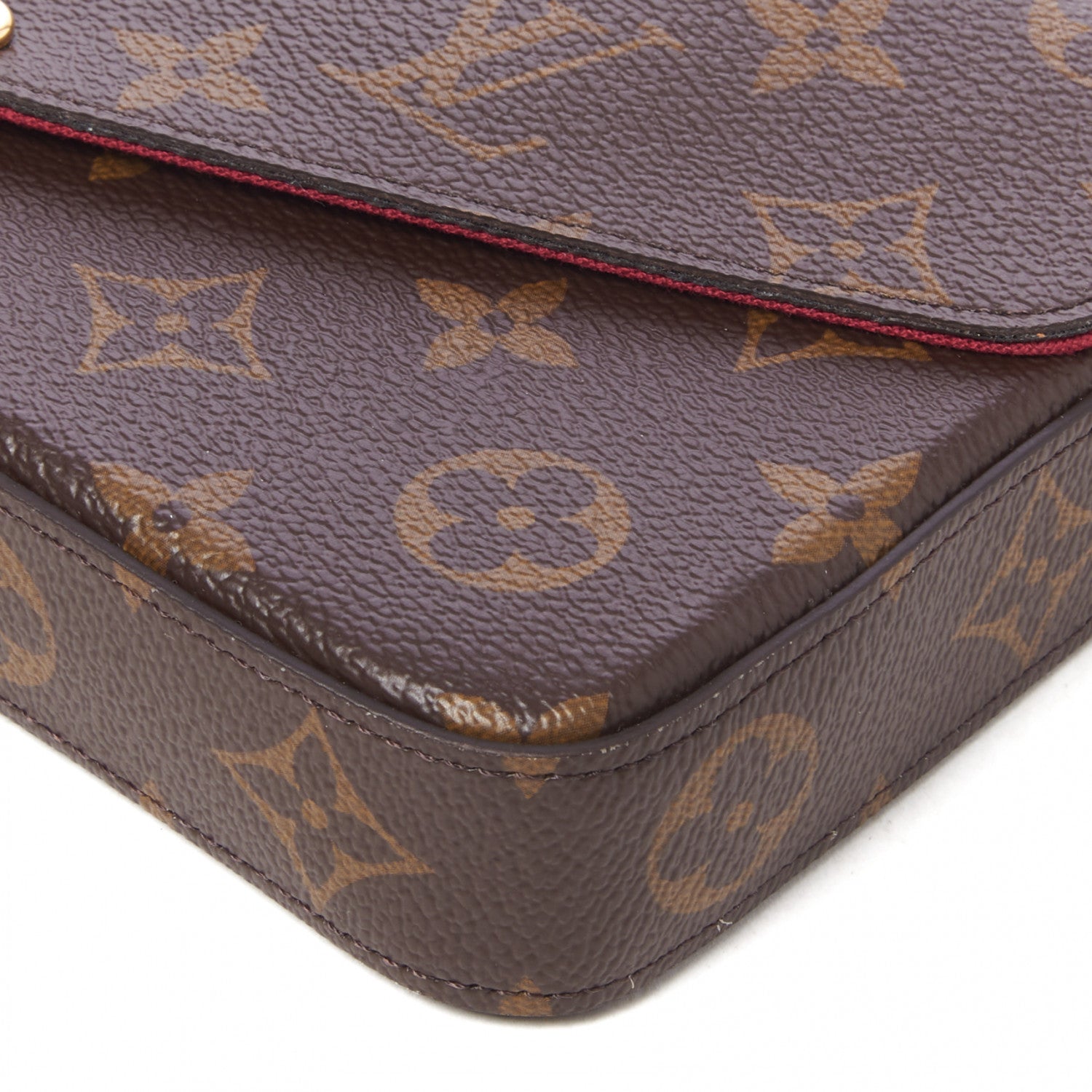 Louis Vuitton Monogram Pochette Felicie Chain Wallet Fuchsia 6 of 9