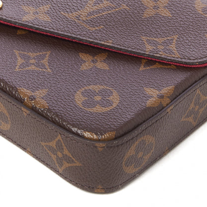 Louis Vuitton Monogram Pochette Felicie Chain Wallet Fuchsia 6 of 9