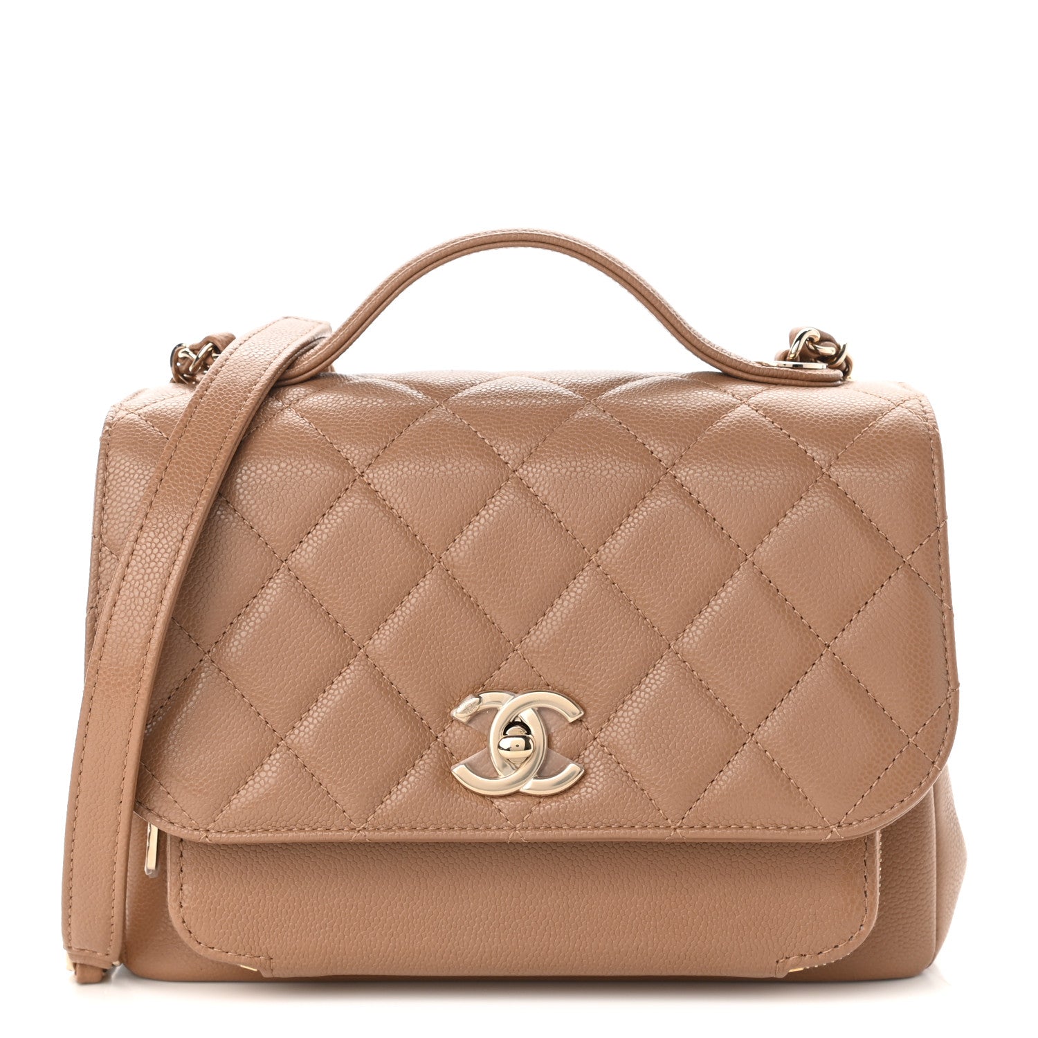 Chanel Caviar Quilted Medium Business Affinity Flap Beige 1 of 9