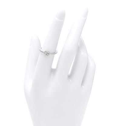 Gucci 18K White Gold Diamond Interlocking G Ring  53 6.5 2 of 5