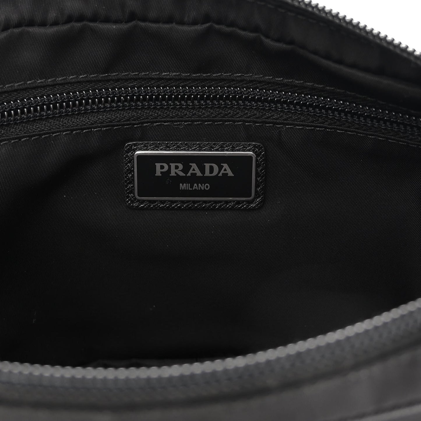 Tessuto Nylon Saffiano Belt Bag Black