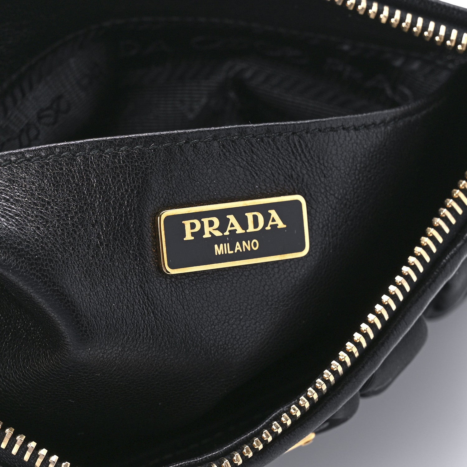 Prada Tessuto Nylon Gaufre Wristlet Black 5 of 11