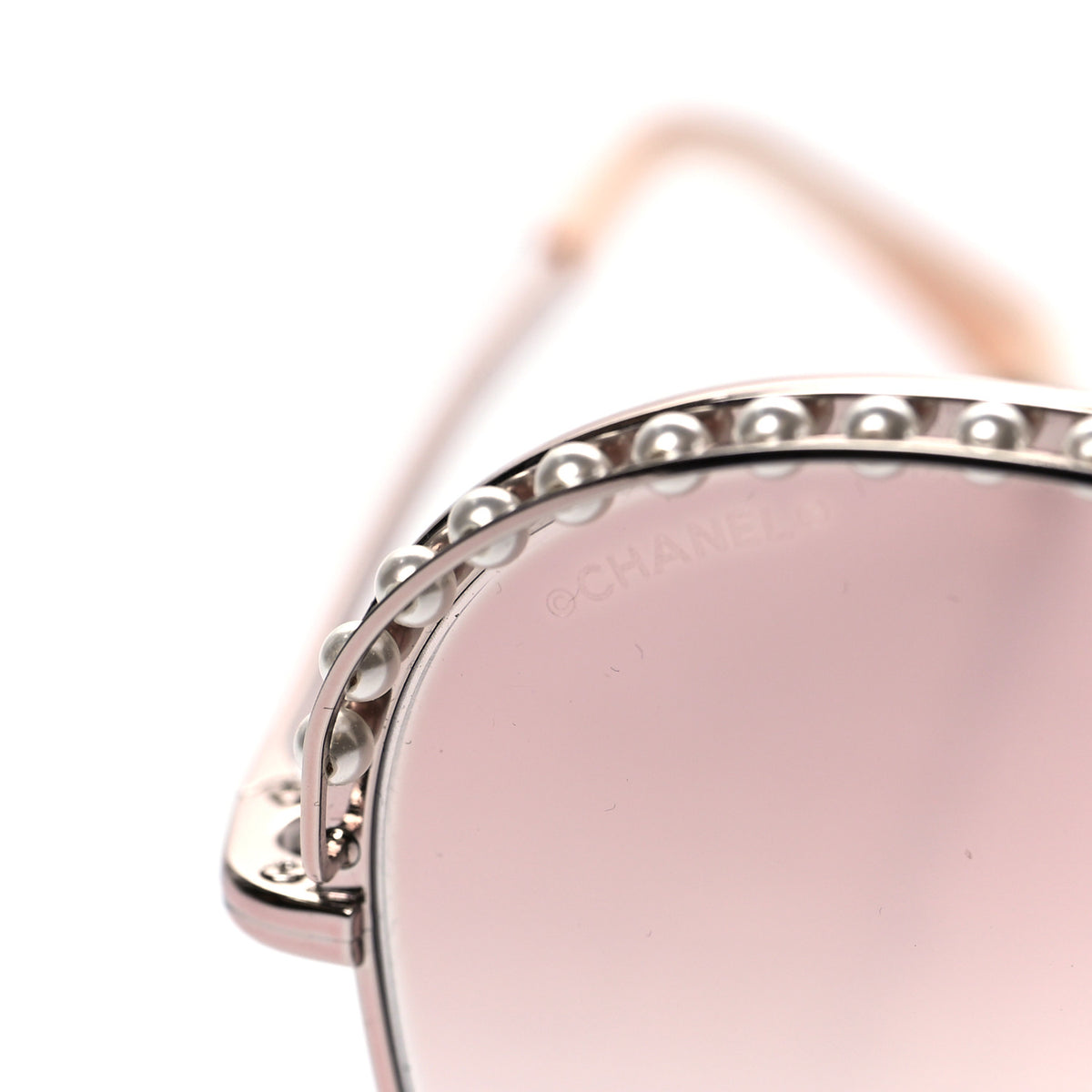 CHANEL Pearl Sunglasses 4246-H Pink Gold Chanel Pearl Sunglasses 4246-H Pink Gold 516168 – FASHIONPHILE main image 2