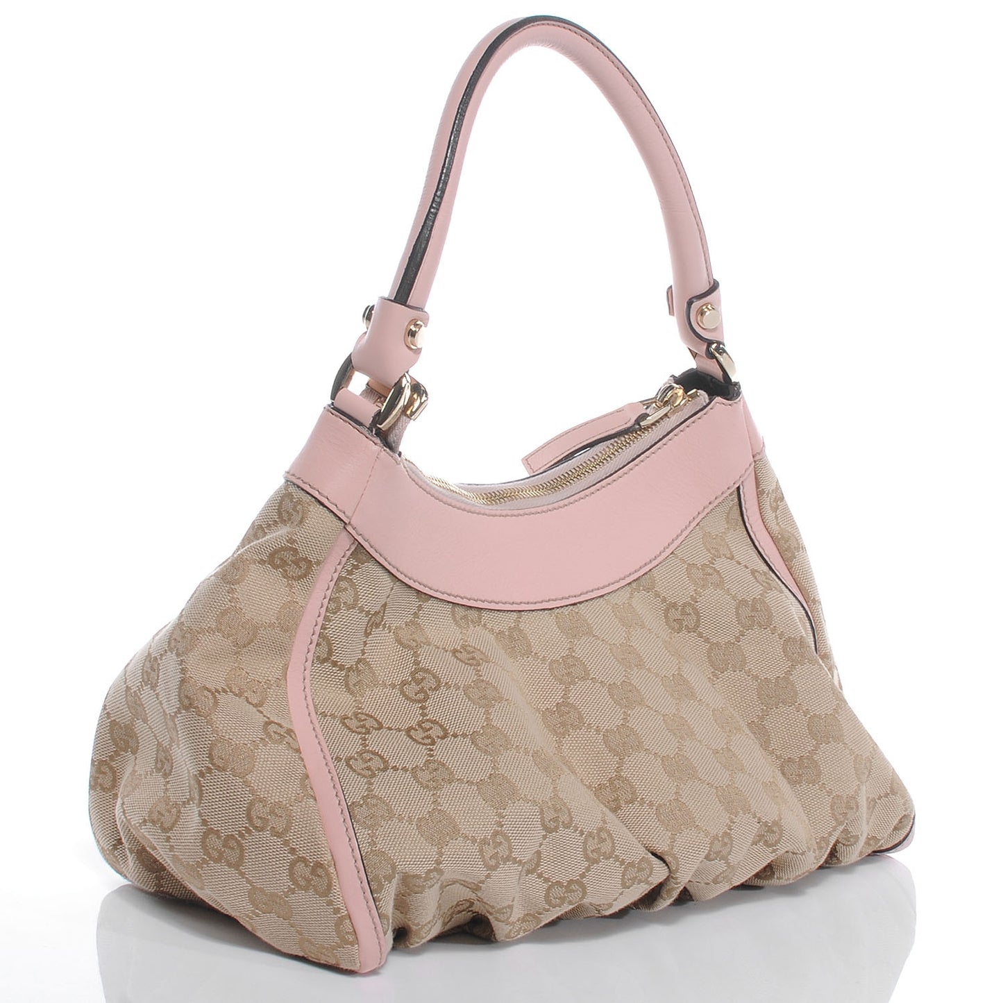 Monogram Medium D Gold Ring Hobo Pink