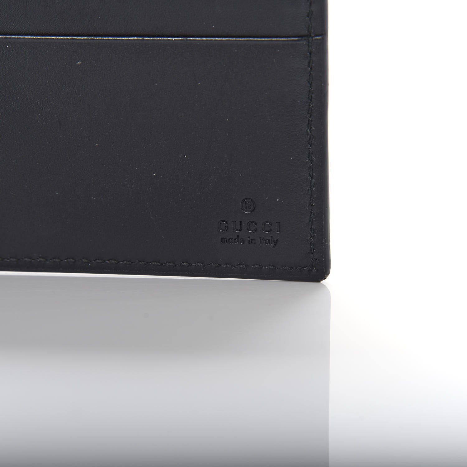 Gucci GG Supreme Monogram Selleria Calfskin Tiger Nice Bi-Fold Wallet Beige Ebony Multicolor Black 6 of 6