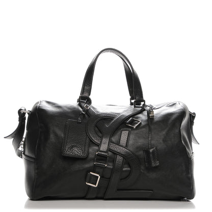 Saint Laurent Calfskin Vavin Logo Strap Duffle Bag Black 1 of 7