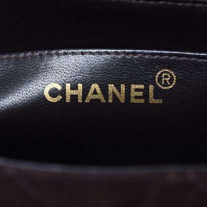 Chanel Suede Quilted Medium Single Flap Brown 6 of 15