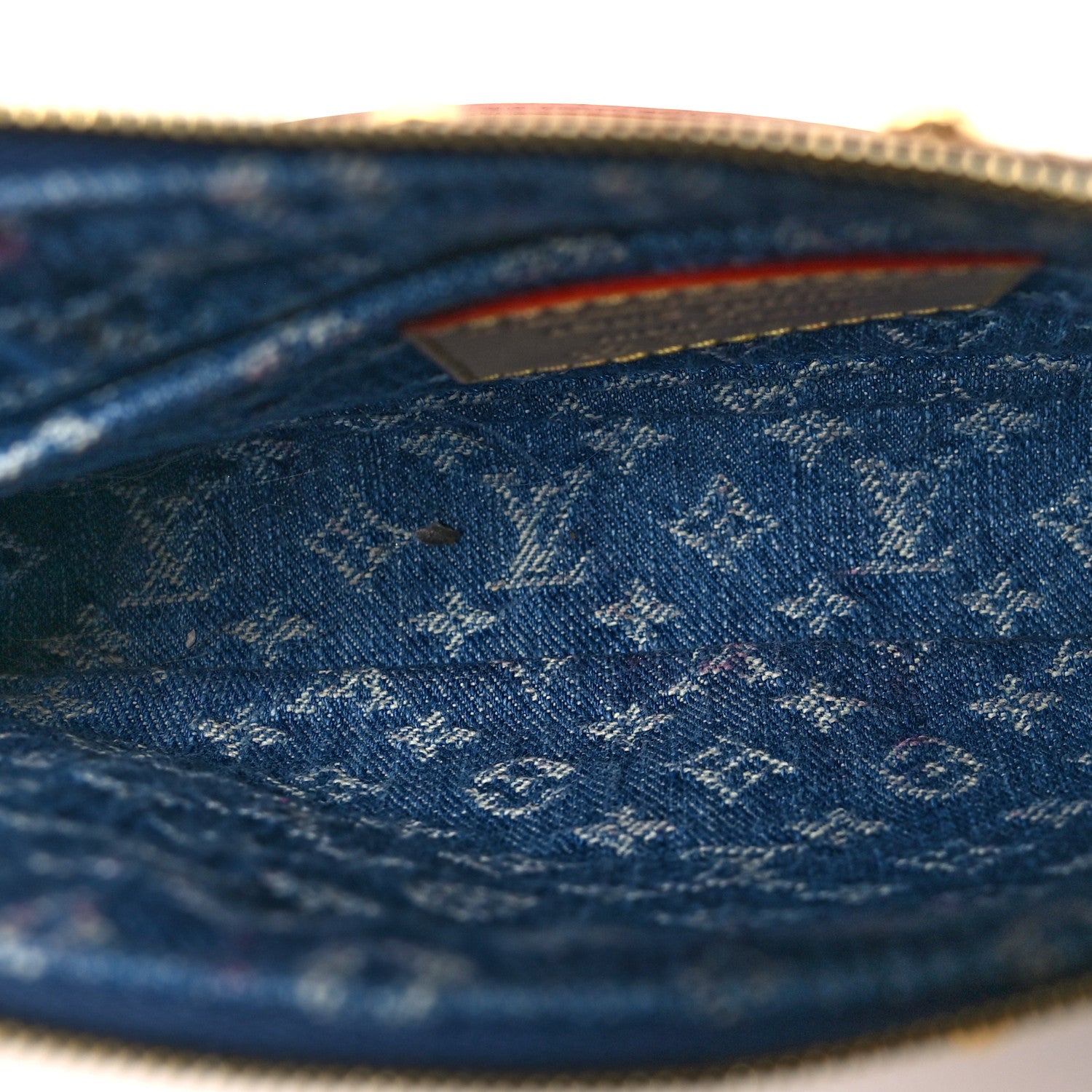 Louis Vuitton LV X TM Monogram Denim Cerises Pochette Accessories Blue 5 of 9