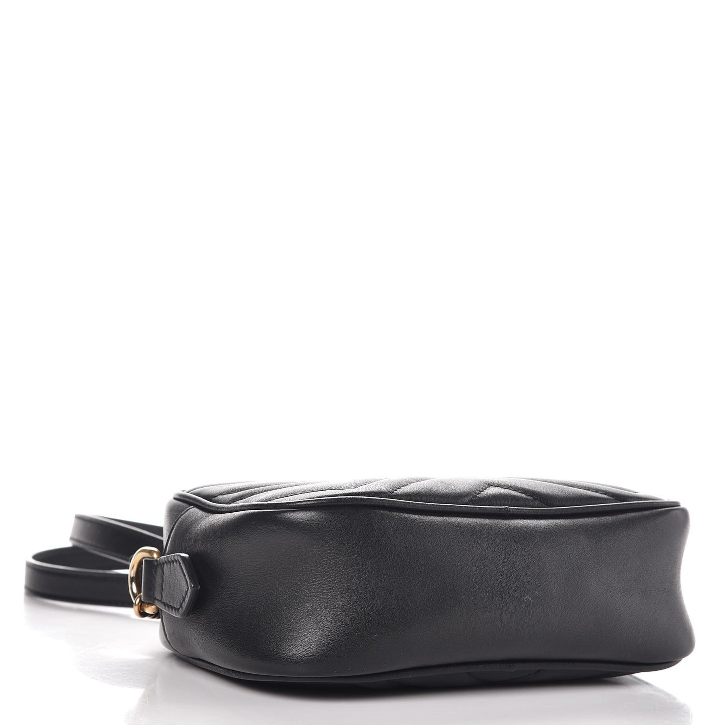 Calfskin Matelasse Mini GG Marmont Chain Shoulder Bag Black