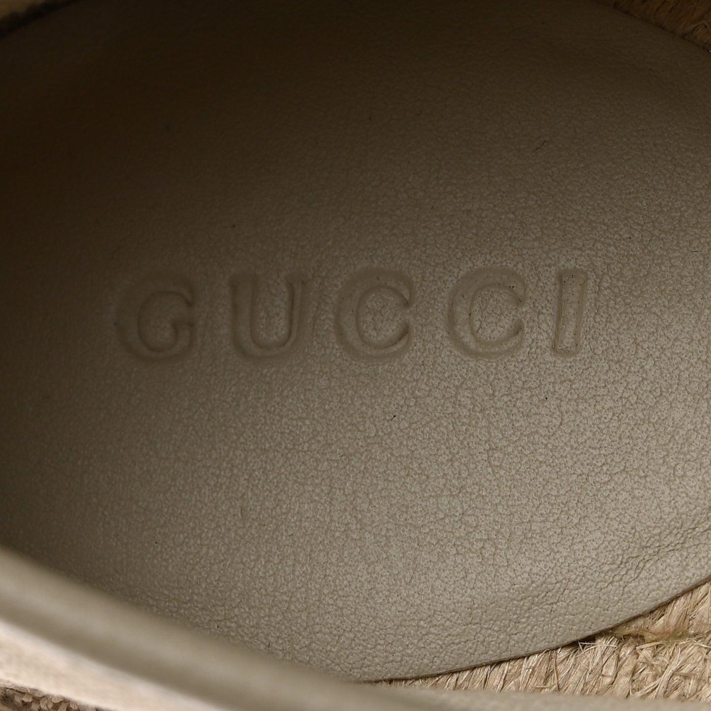 Washed Cotton Miro Soft Calfskin GG Monogram Espadrilles 36.5 White Mystic White