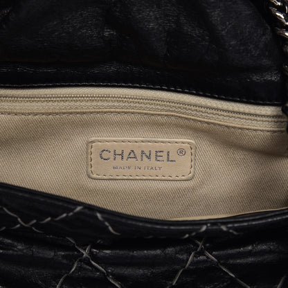 Chanel Glazed Goatskin Double Stitch Flap Black 6 of 10