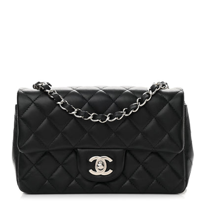 Chanel Lambskin Quilted Mini Rectangular Flap Black 1 of 10