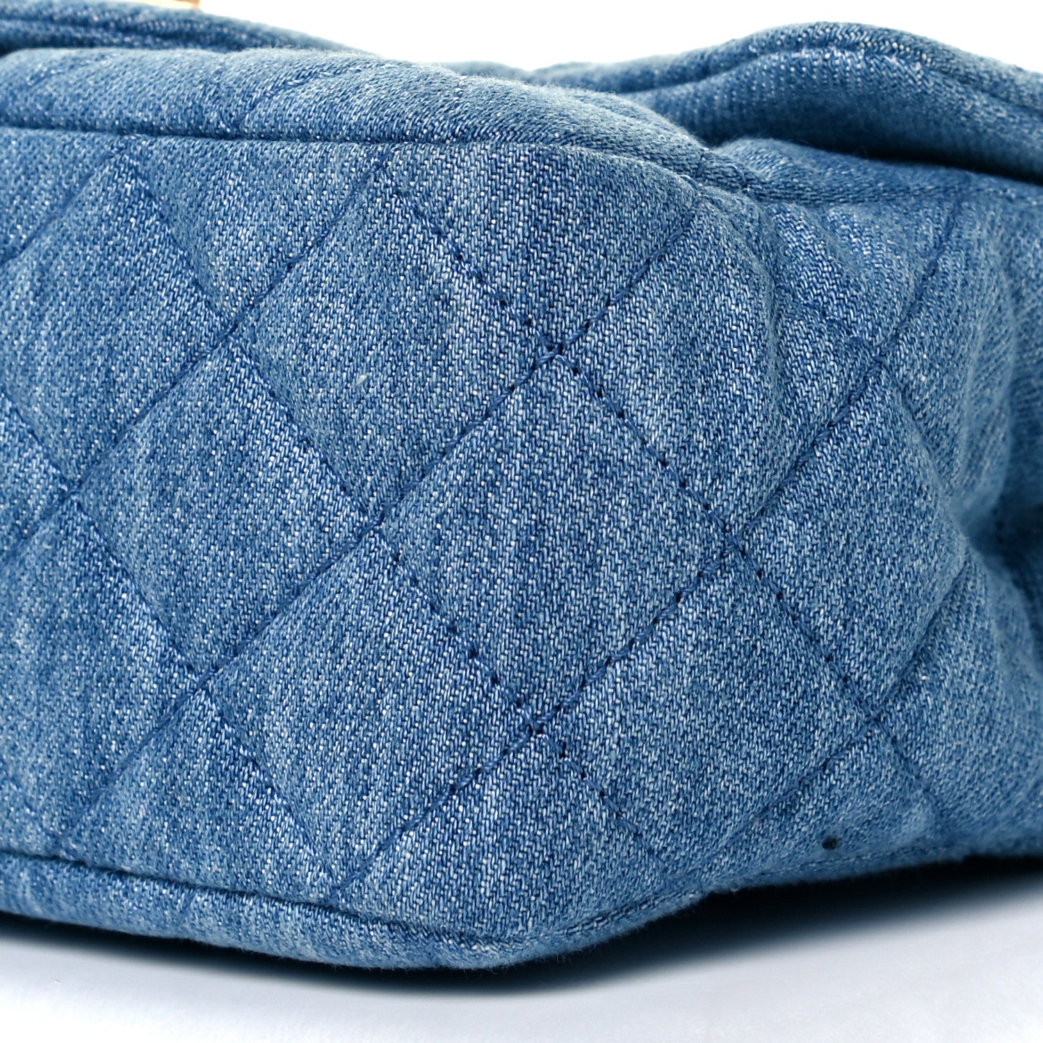 Chanel Denim Quilted Mini Pearl Crush Flap Blue 9 of 9