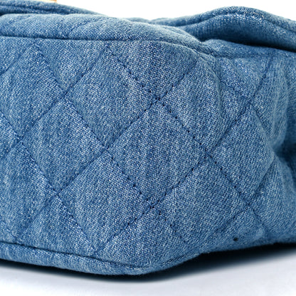 Chanel Denim Quilted Mini Pearl Crush Flap Blue 9 of 9