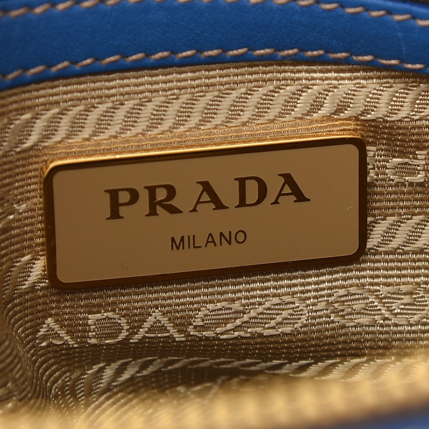 Jacquard Logo Handbag Corda Azzurro