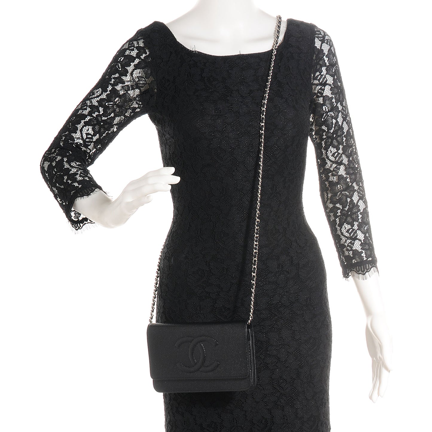 Caviar Timeless CC Wallet on Chain WOC Black