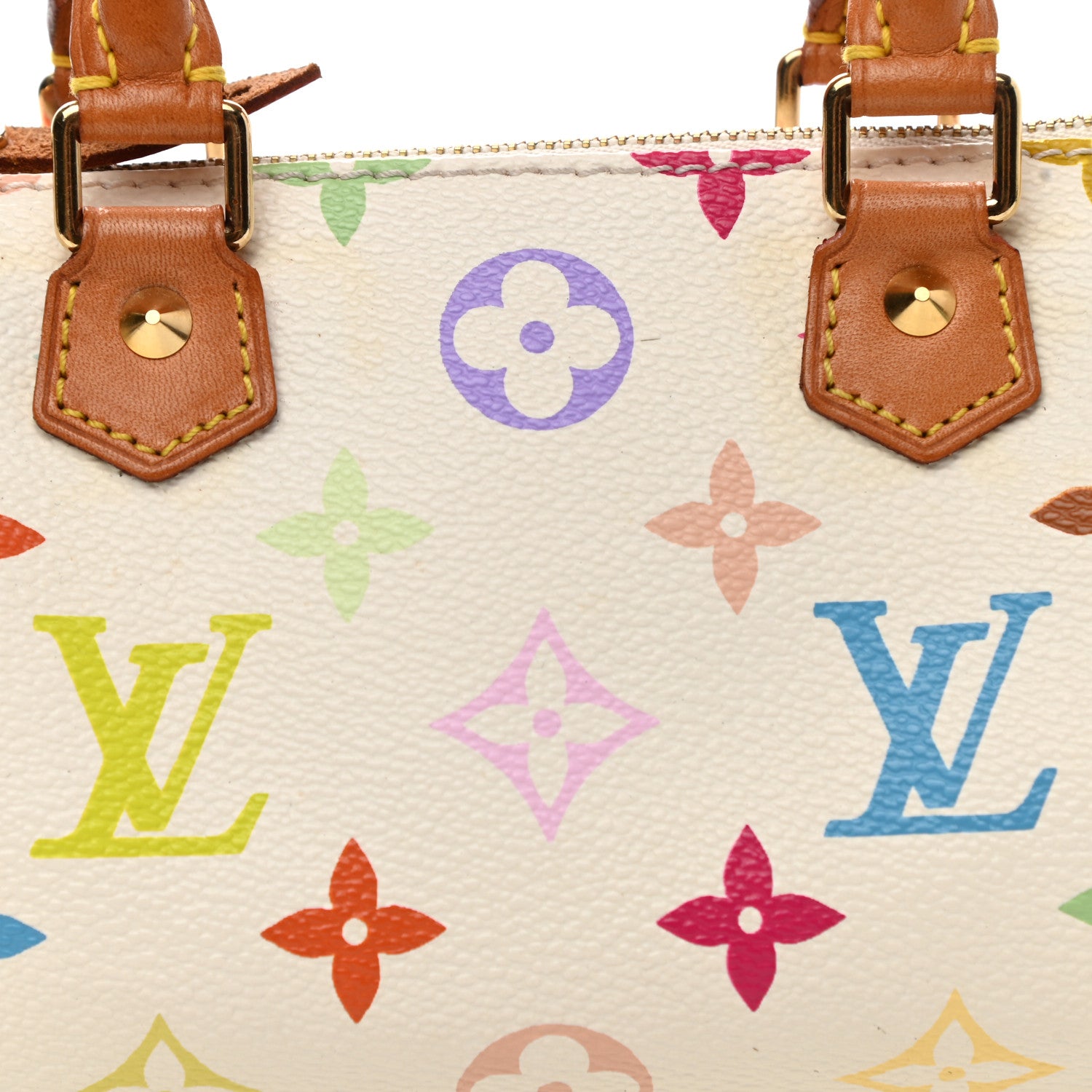 Louis Vuitton Monogram Multicolor Mini Sac HL Speedy White 7 of 9