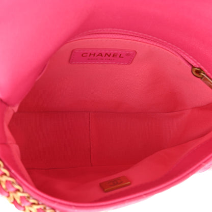 Chanel Shiny Caviar Quilted Small Chain Melody Flap Dark Pink 5 of 11
