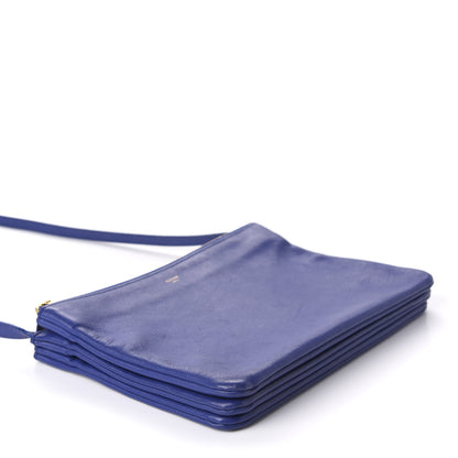 Celine Lambskin Large Trio Crossbody Bag Indigo 4 of 9
