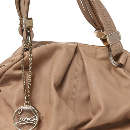 Christian Louboutin Calfskin Lucite Zip Shoulder Bag Beige 7 of 9