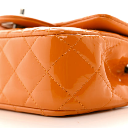 Chanel Patent Quilted Extra Mini Rectangular Flap Orange 10 of 13
