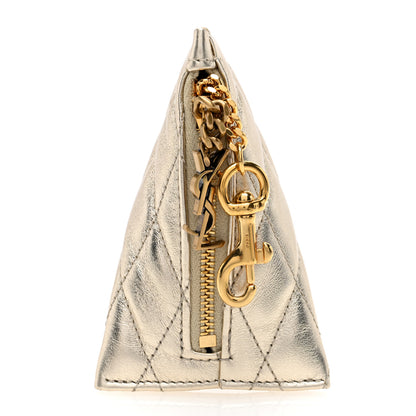 Saint Laurent Metallic Calfskin Berlingo Bag Charm Platino 1 of 6
