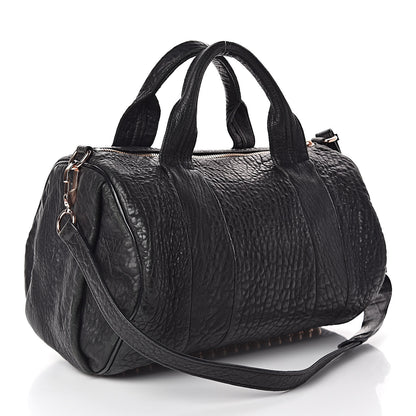 Alexander Wang Pebbled Lambskin Rocco Black Rose Gold Hardware 3 of 11