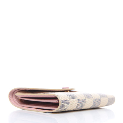 Louis Vuitton Damier Azur Victorine Wallet Rose Ballerine 4 of 12