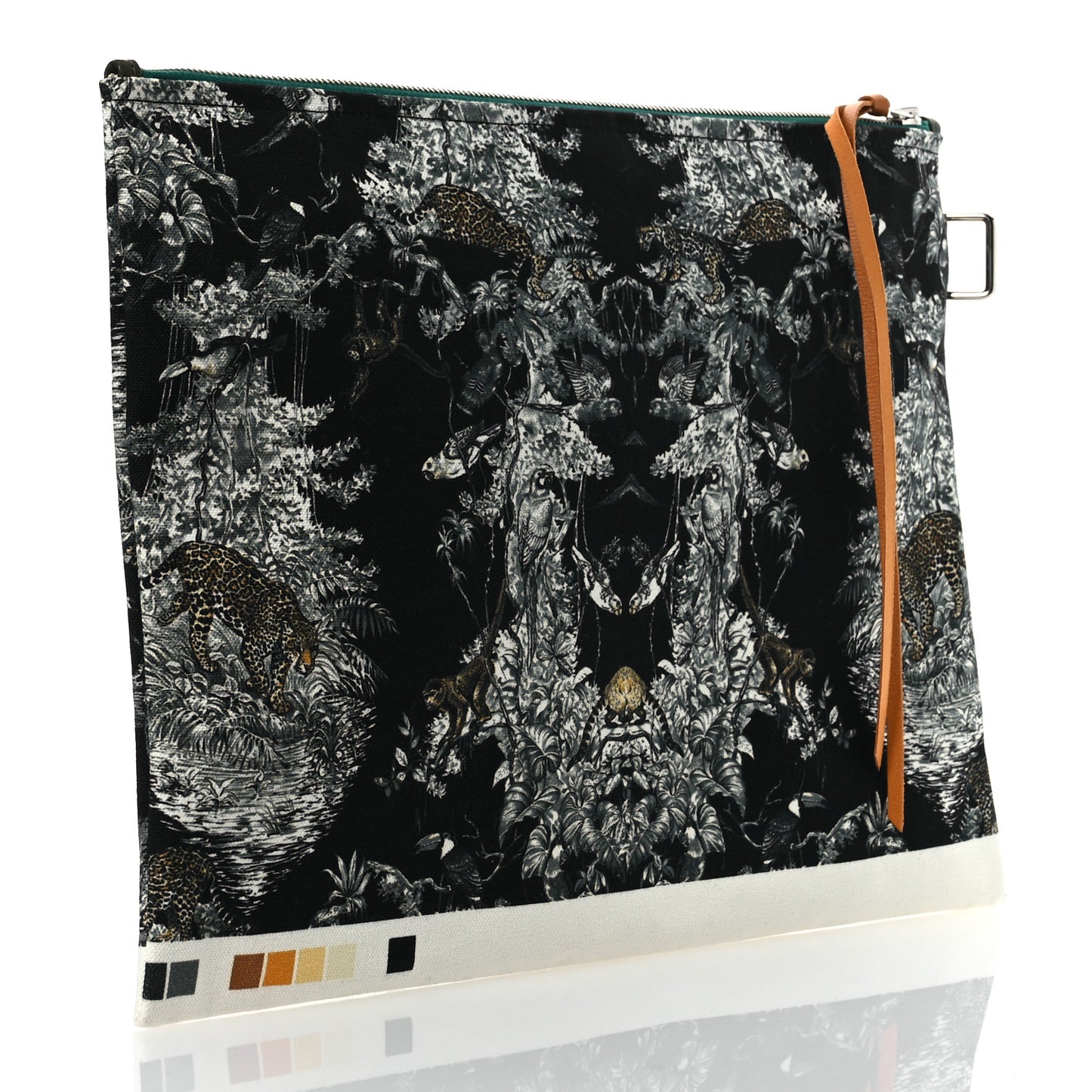 Cotton Goatskin Navette Petit H Pouch GM