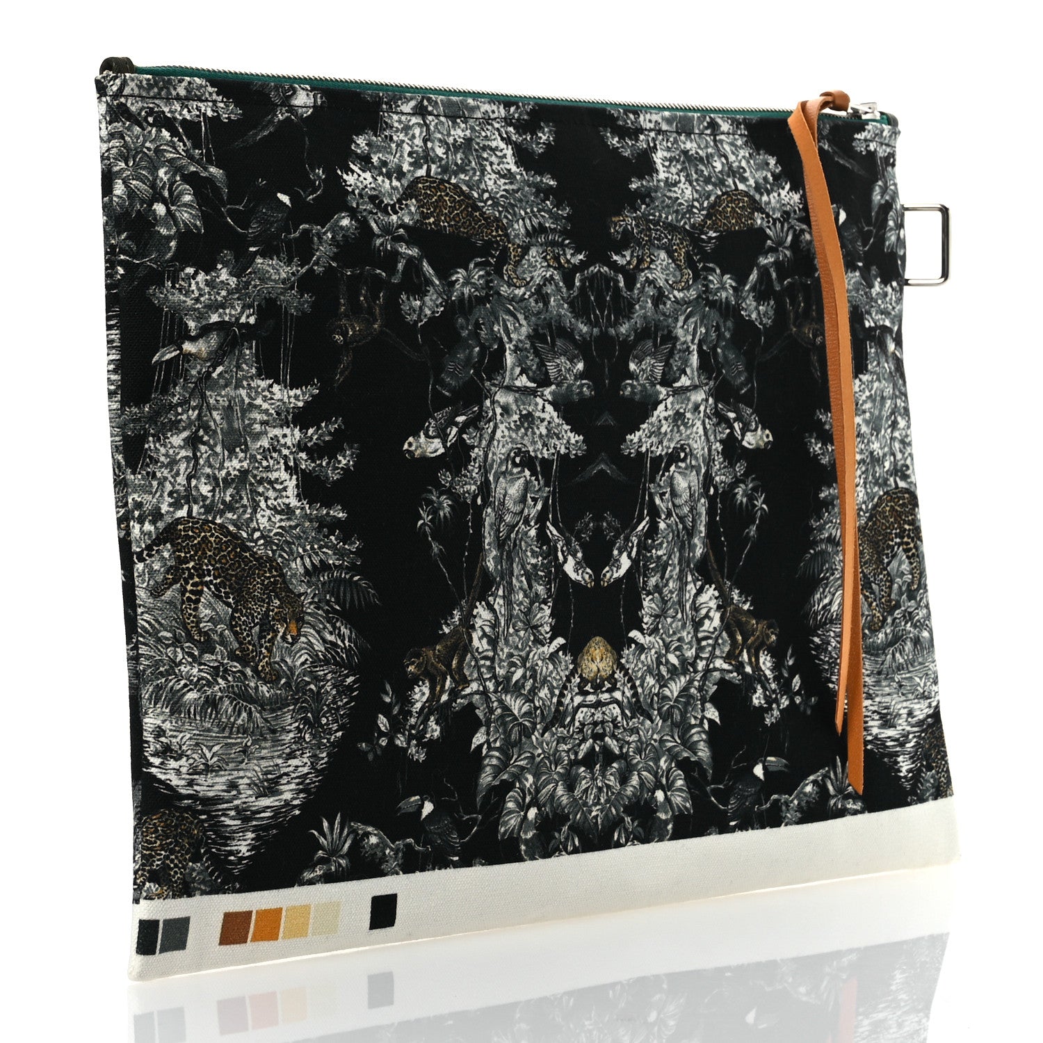 Hermes Cotton Goatskin Navette Petit H Pouch GM 3 of 9
