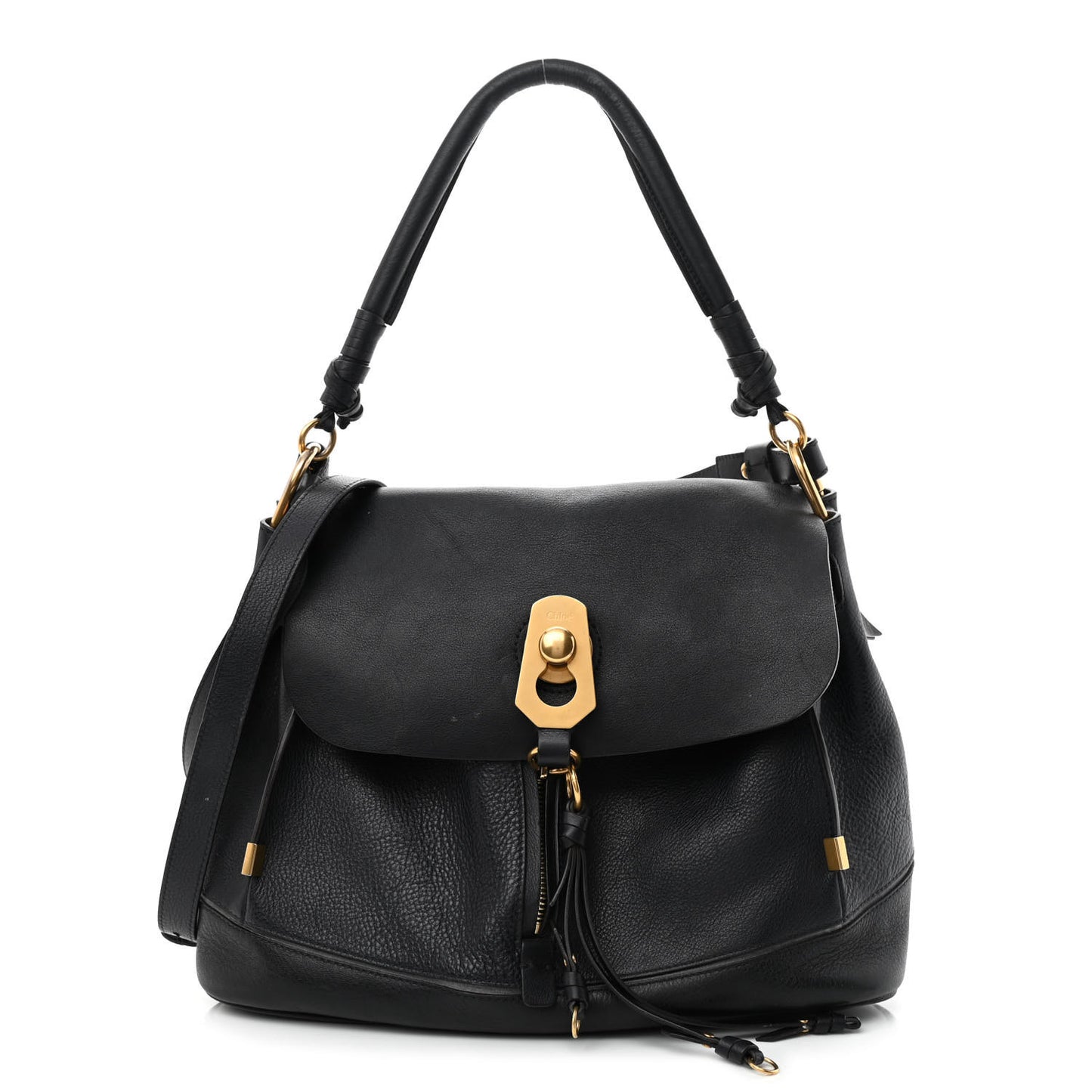 Calfskin Medium Owen Flap Bag Full Blue