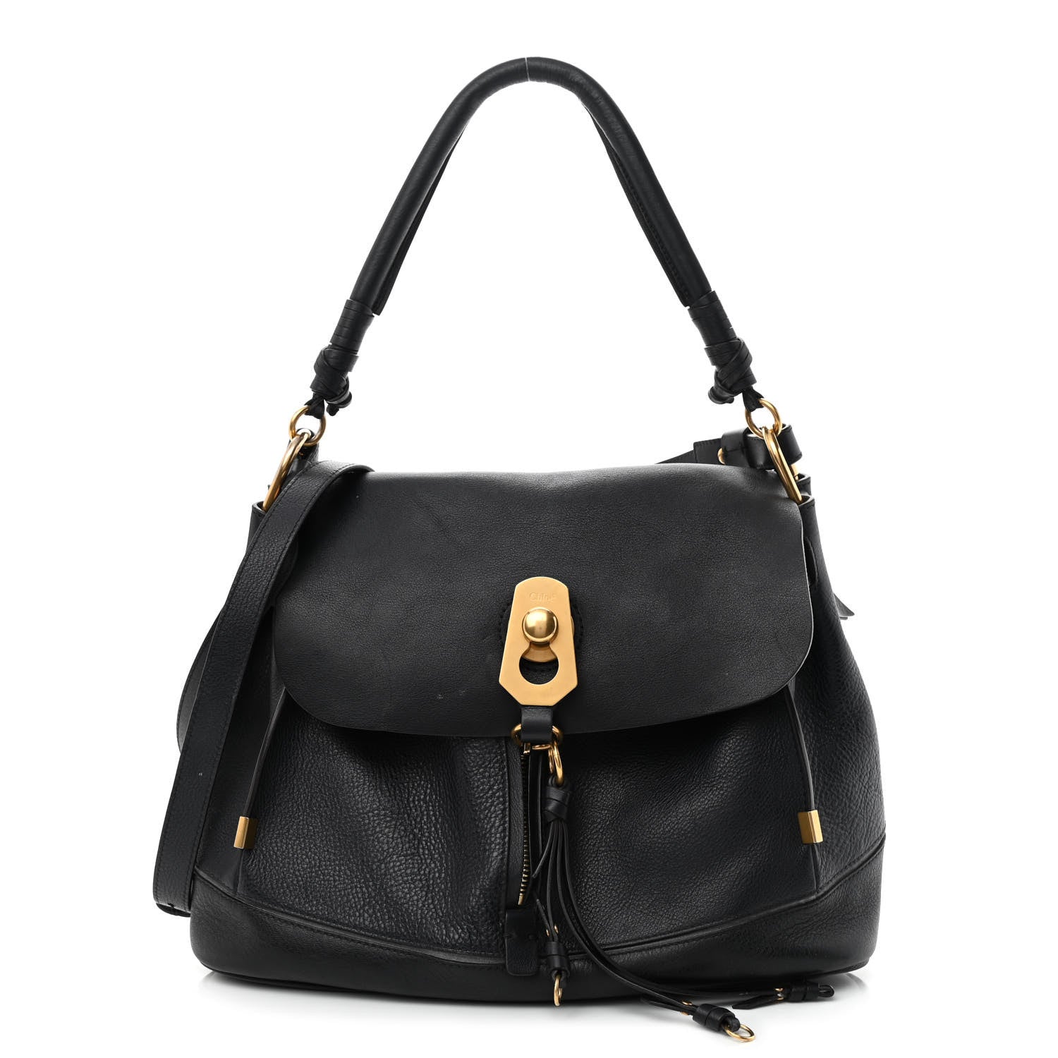 Chloe Calfskin Medium Owen Flap Bag Full Blue 1 of 14