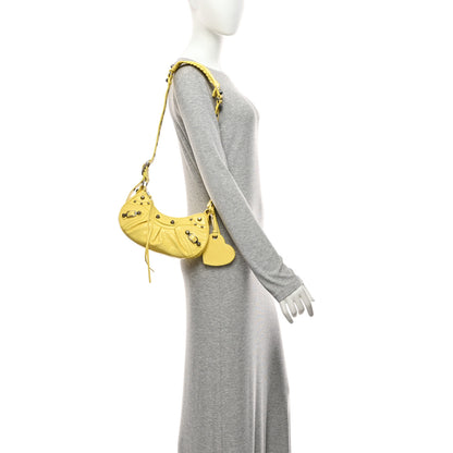 Balenciaga Agneau Arena Le Cagole Shoulder Bag XS Lime 2 of 10
