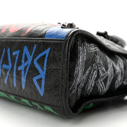 Balenciaga Agneau Graffiti All Over Classic Hardware S City Black Vert Rouge 11 of 11