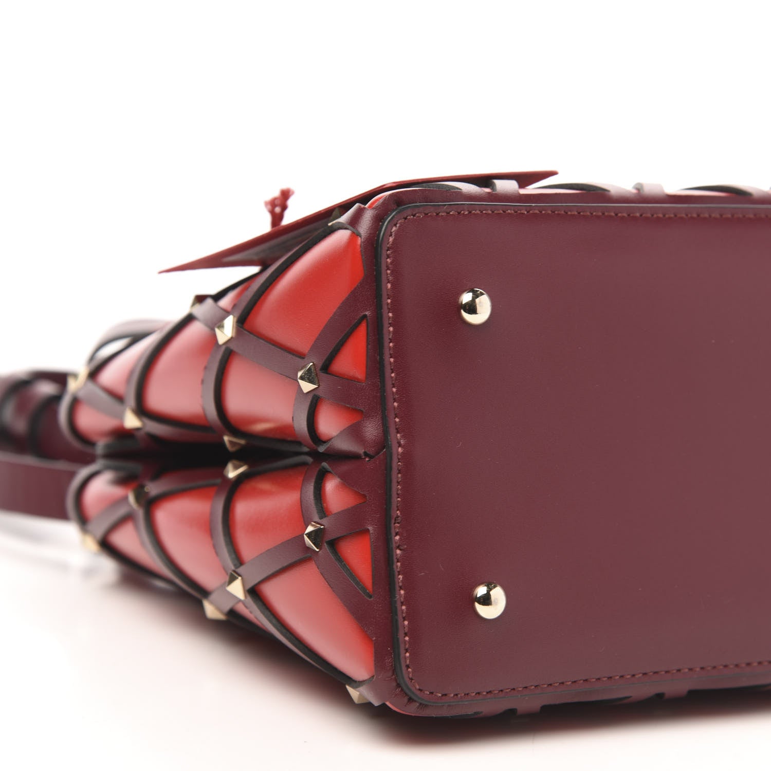 Valentino Garavani Smooth Calfskin Quilted Small Beehive Tote Red 7 of 8