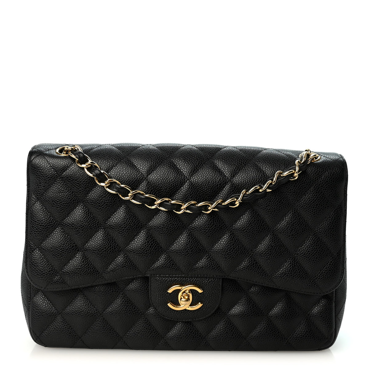 Chanel Caviar Quilted Jumbo Double Flap Black 1 of 10