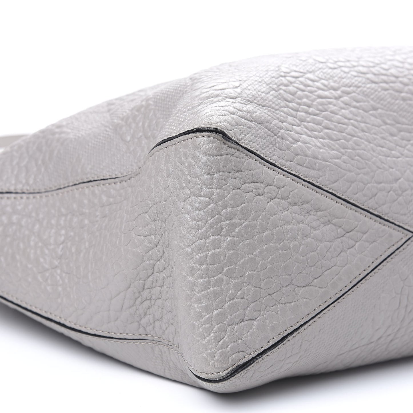 Heritage Grain Check Embossed Medium Dewsbury Tote Pale Grey