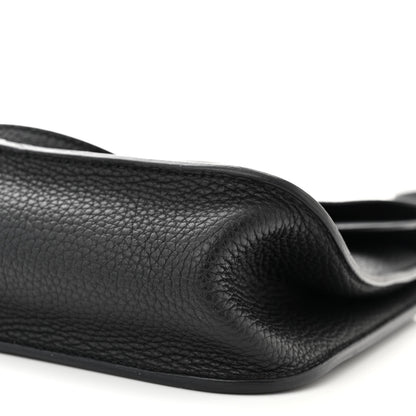 Hermes Taurillon Clemence Halzan 25 Black 10 of 11