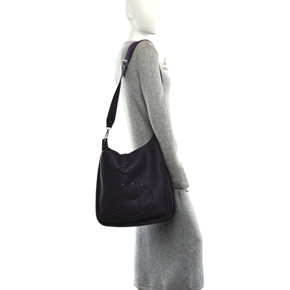 Hermes Taurillon Clemence Evelyne III TGM Prune 2 of 10