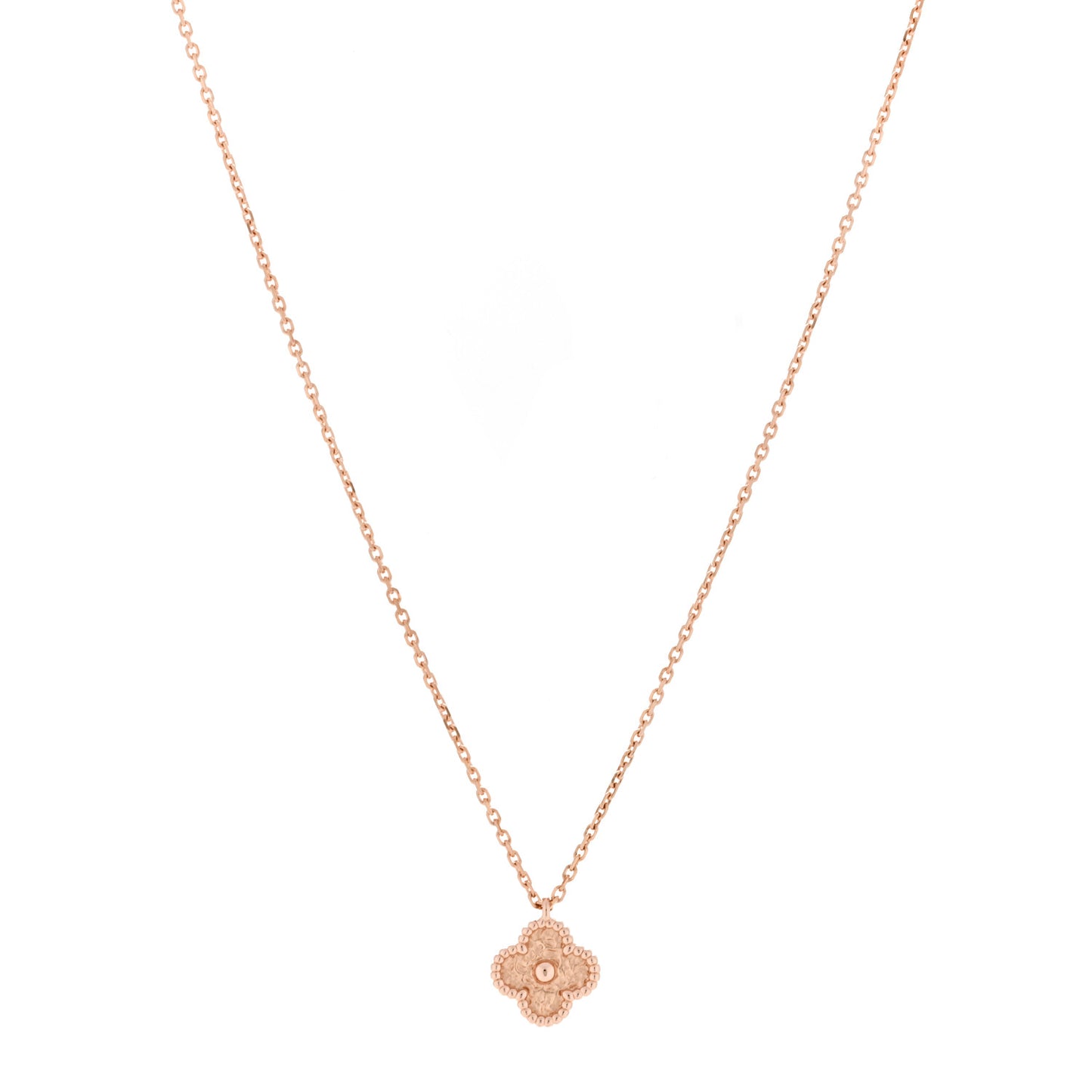18K Rose Gold Sweet Alhambra Pendant Necklace