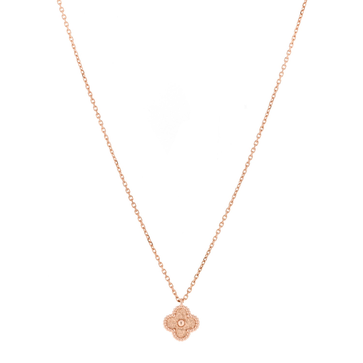 Van Cleef & Arpels 18K Rose Gold Sweet Alhambra Pendant Necklace 1 of 7