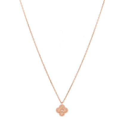 Van Cleef & Arpels 18K Rose Gold Sweet Alhambra Pendant Necklace 1 of 7