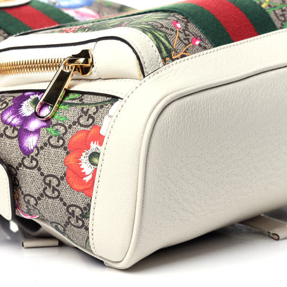 Gucci GG Supreme Monogram Flora Web Small Ophidia Day Backpack White 7 of 11
