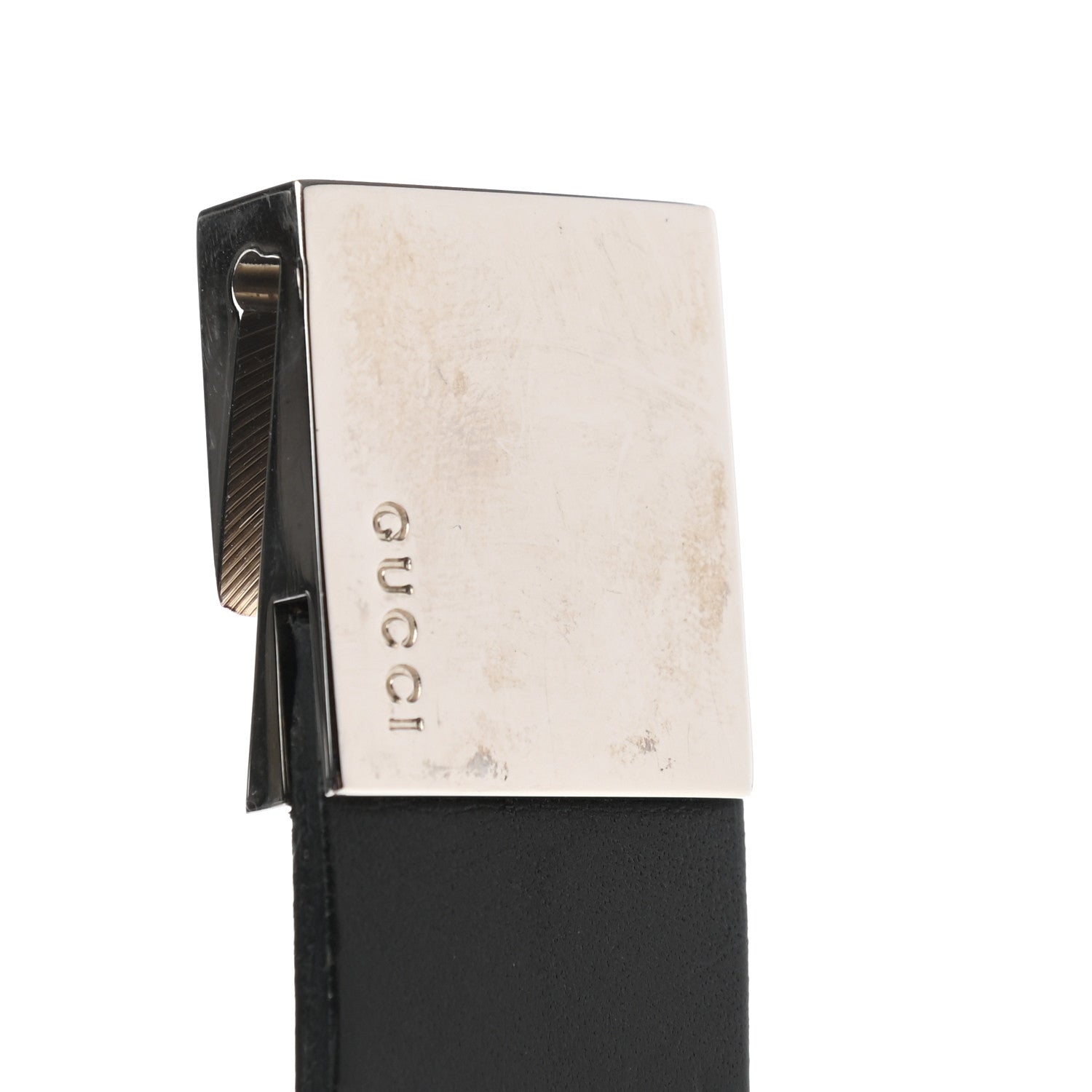 Gucci Calfskin Plaque Belt 65 26 Black 3 of 6