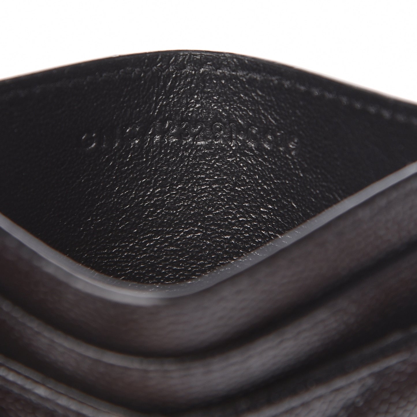 Grain De Poudre Matelasse Chevron Monogram Credit Card Case Black