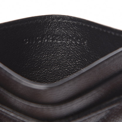 Saint Laurent Grain De Poudre Matelasse Chevron Monogram Credit Card Case Black 7 of 13